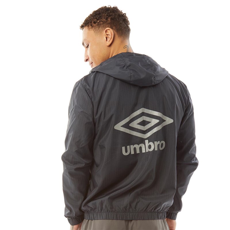 Buy Umbro Mens Wavelength Shower Jacket Black