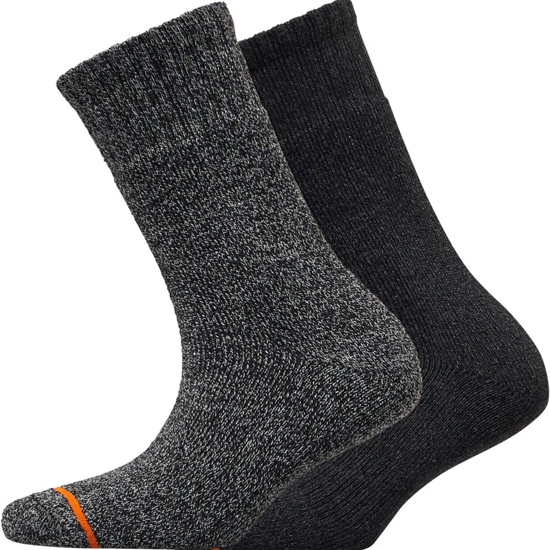 Buy Weatherproof Womens Two Pack Thermal Crew Socks Twist Black/Grey