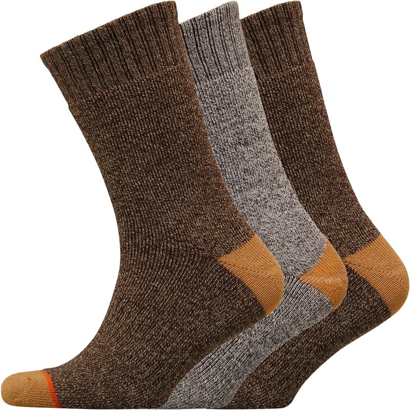 Buy WEATHERPROOF Mens Three Pack Thermal Crew Socks Medium Brown
