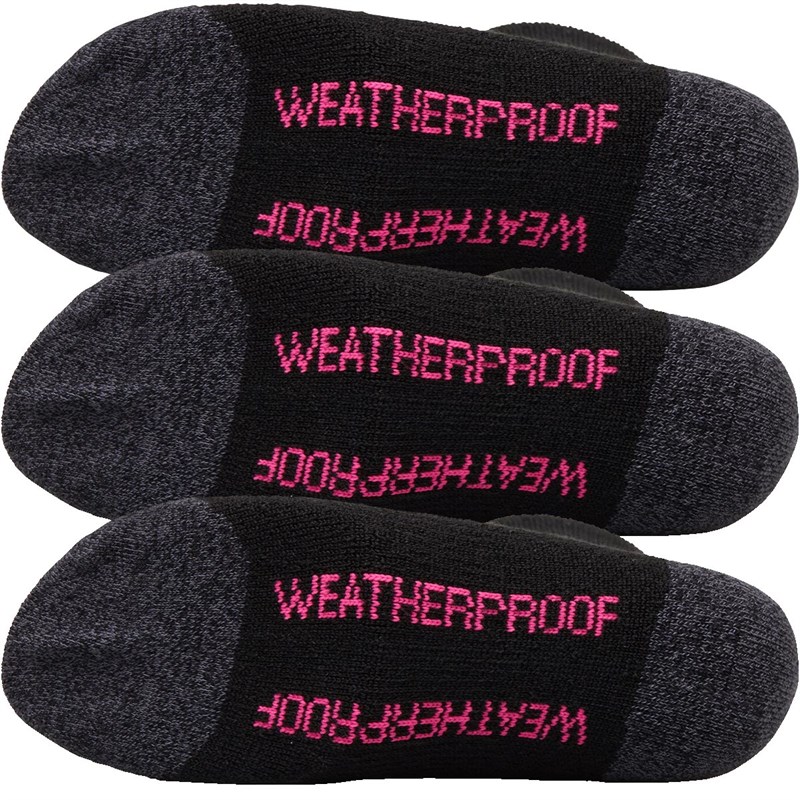 Buy WEATHERPROOF Womens Three Pack Thermal Crew Socks Black