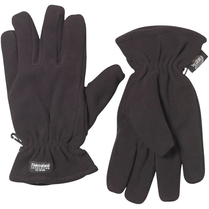 Buy Wax Mens Thinsulate Gloves Black