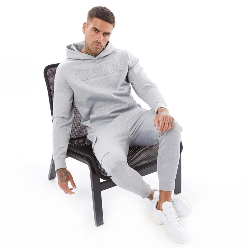 Buy SikSilk Mens Exhibit Cuffed Cargo Pants Grey
