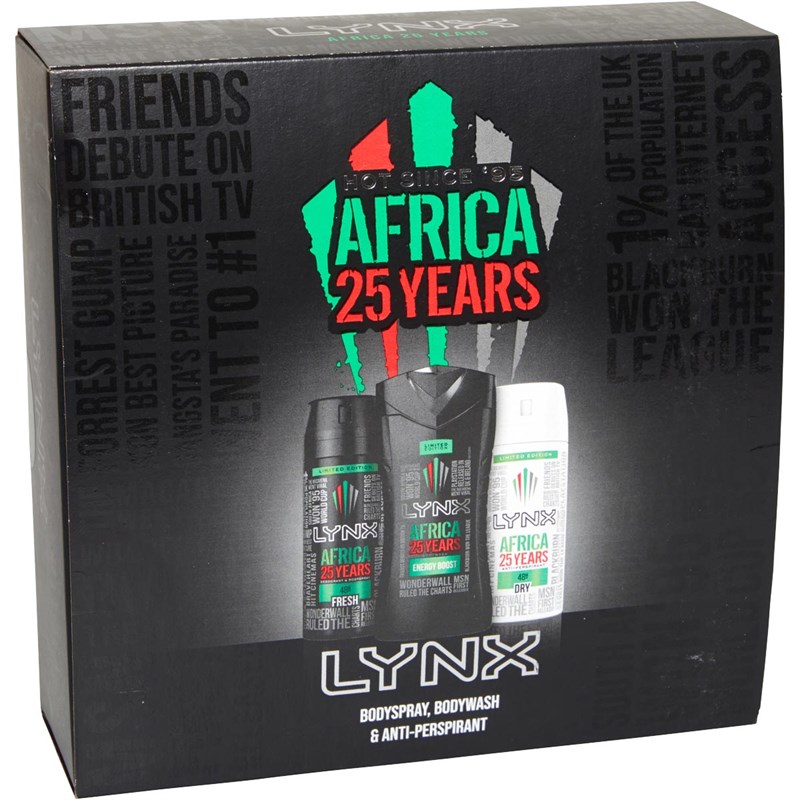 Buy LYNX Mens Africa 25 Years Trio Set Three Piece (250ml Shower Gel
