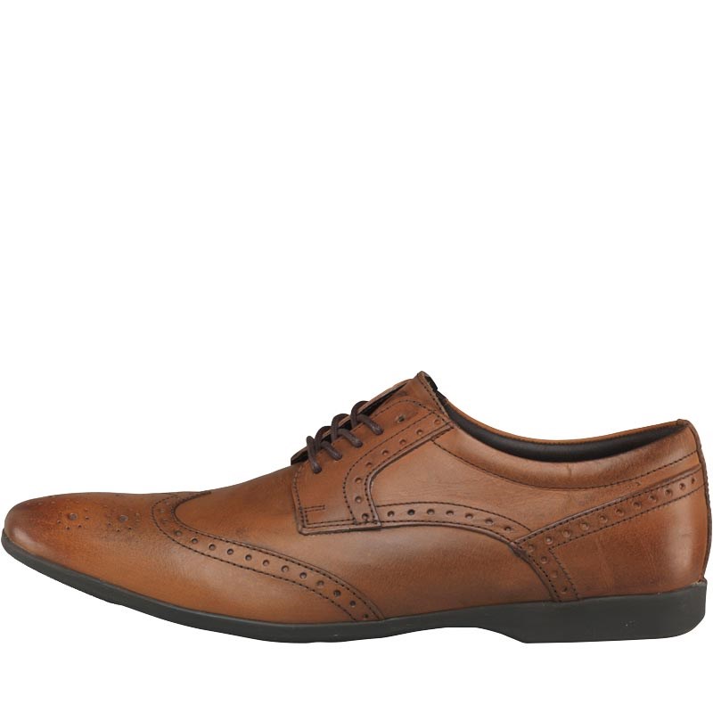 Buy Base London Mens Garland Brogue Shoes Waxy Tan