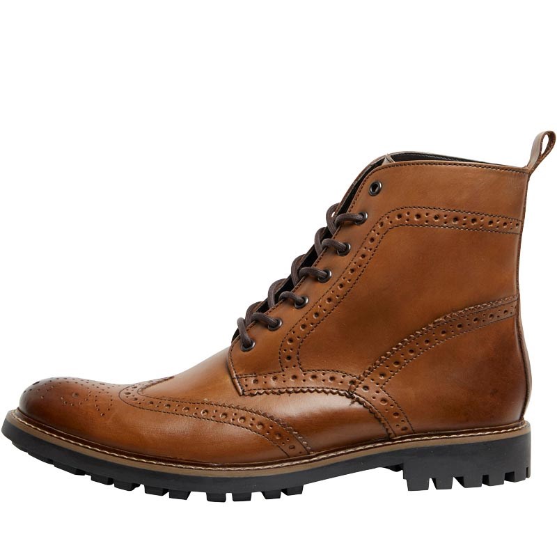 Buy Base London Mens Lisbon Brogue Boots Waxy Tan