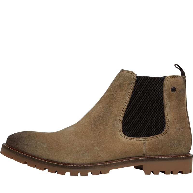 Buy Base London Mens Turret Chelsea Boots Taupe Burnish