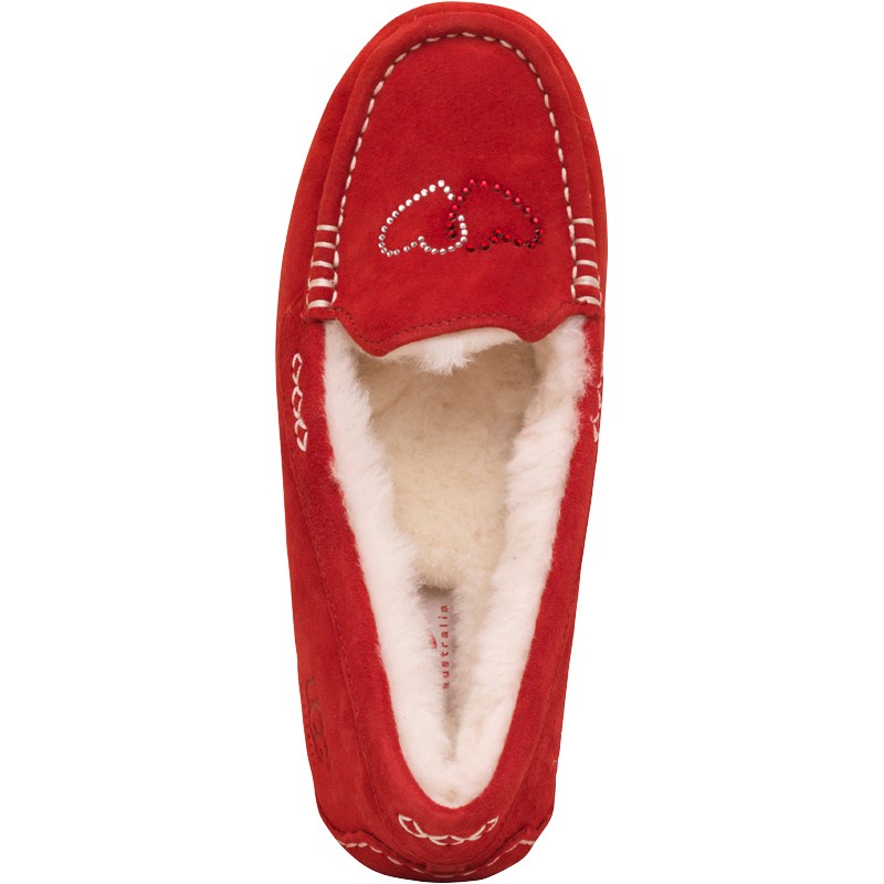Buy UGG Australia Womens Ansley Hearts Slippers Red