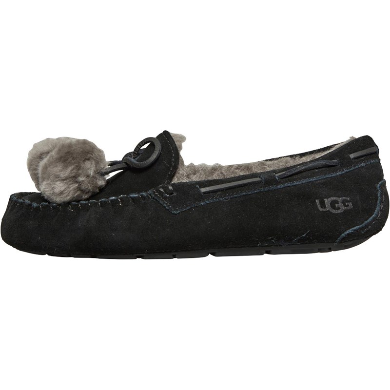 Buy UGG® Womens Dakota Bow Pom Slippers Black