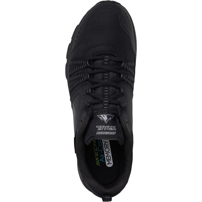 Buy SKECHERS Mens Escape Plan Trail Running Shoes Black/Black
