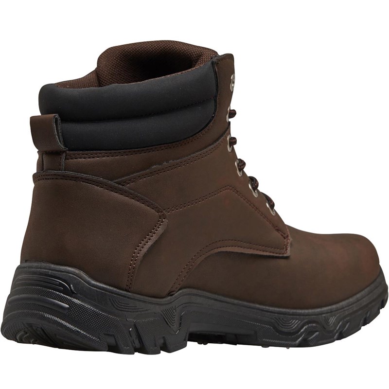 Buy Mad Wax Mens Lace Up Boots Dark Brown