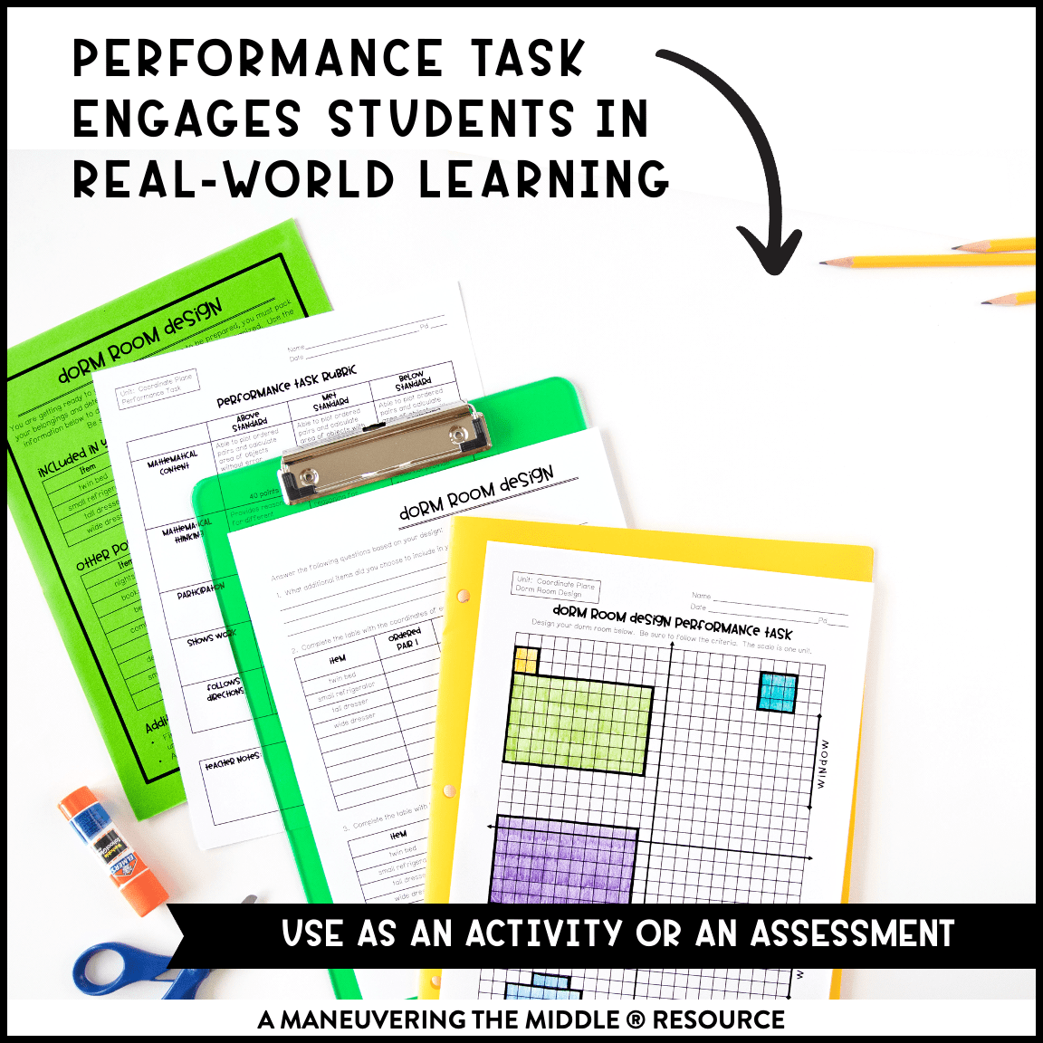 Coordinate Plane Activity Bundle 6th Grade - Maneuvering the Middle