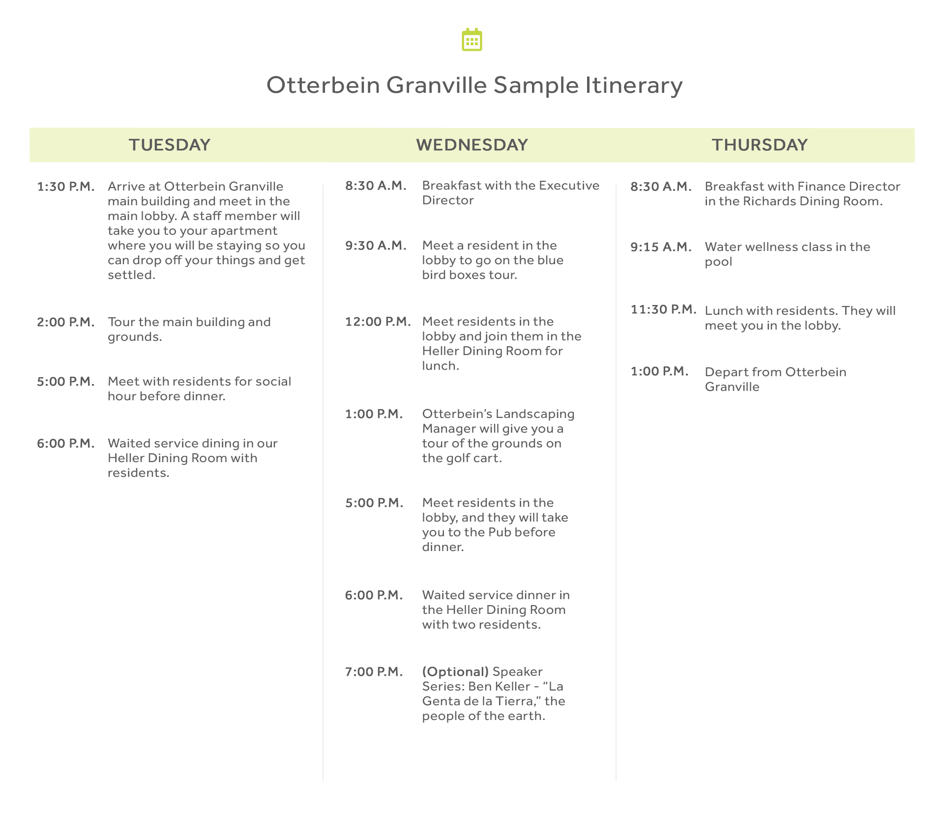 Schedule a Free Try It Visit Otterbein SeniorLife Granville
