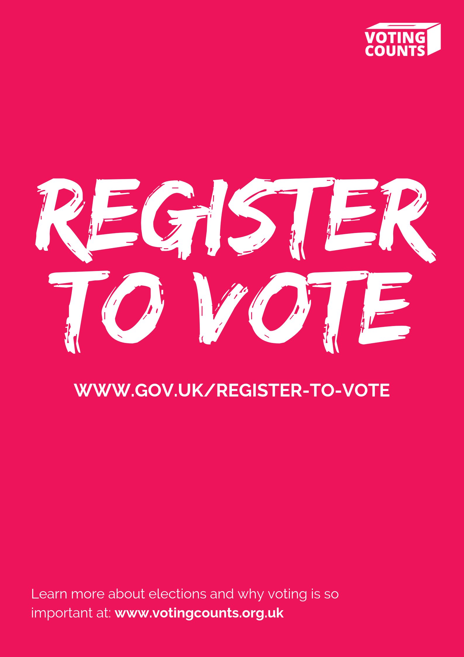 Register to Vote Poster (Free Download) Voting Counts Resources
