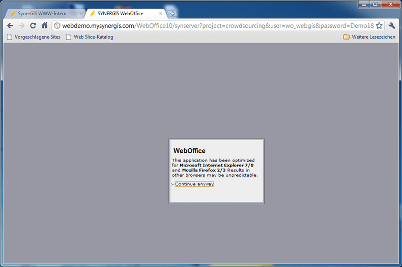 How to... > Deactivate unsupported Browser Information