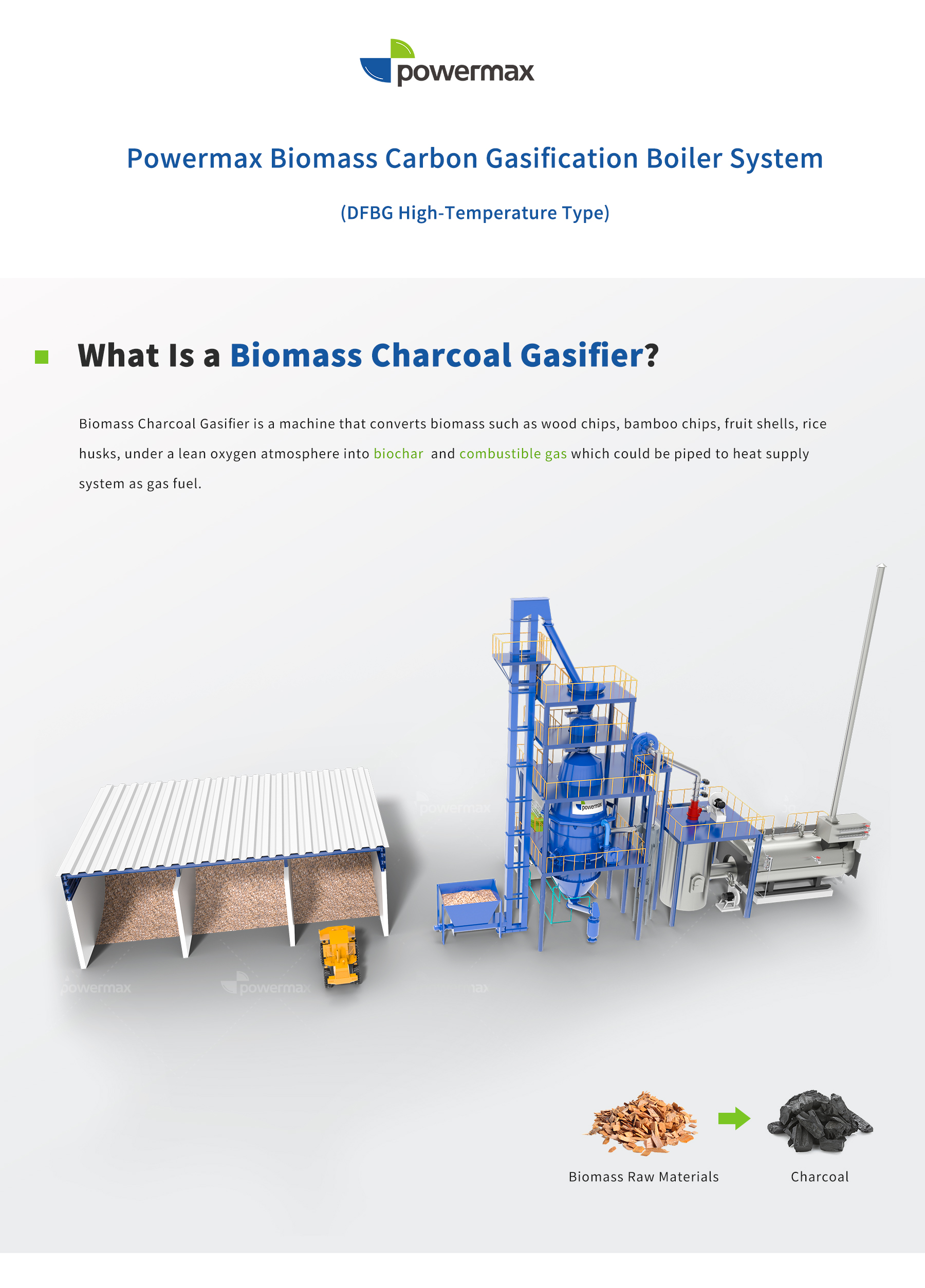 Experienced supplier of Powermax Biomass Carbon Gasification Boiler