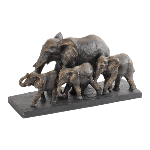 Family of Elephants Sculpture Respire Living