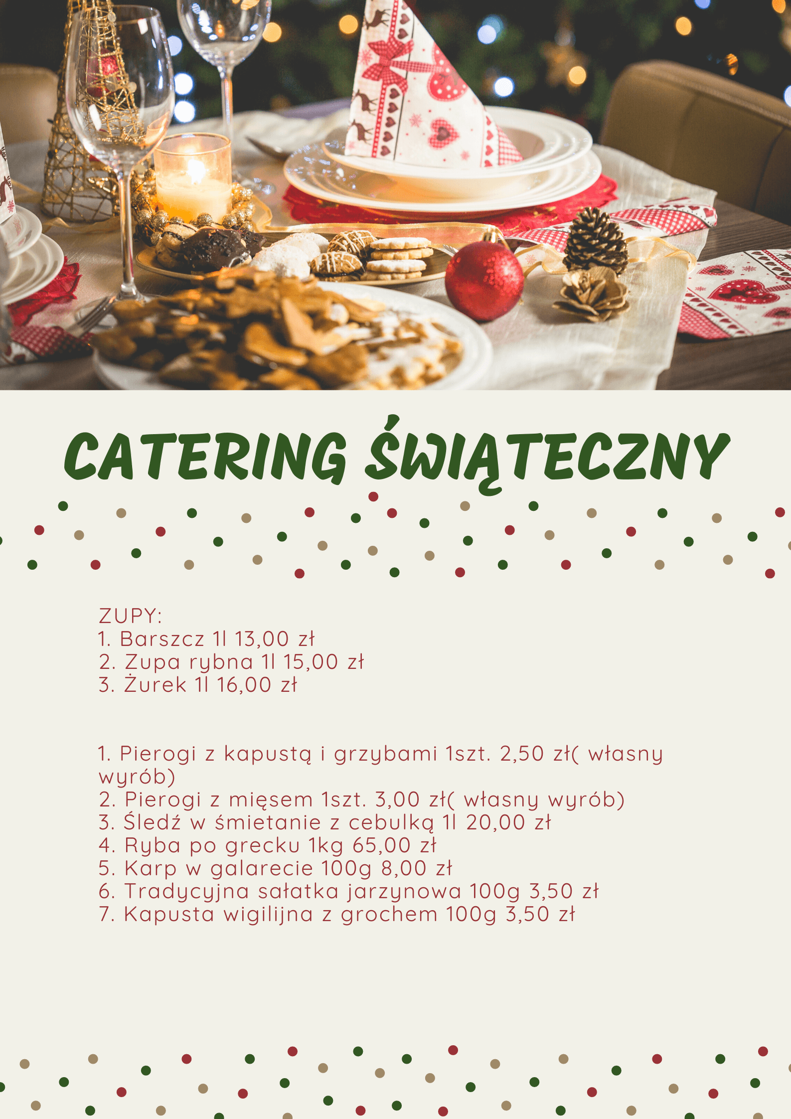 Wigilia Firmowa + Catering Świąteczny w Restauracji u Gumpertów