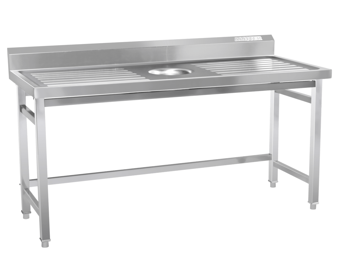 SS DEEP DISH LANDING TABLE 5x2.5FT Restaurant.Store