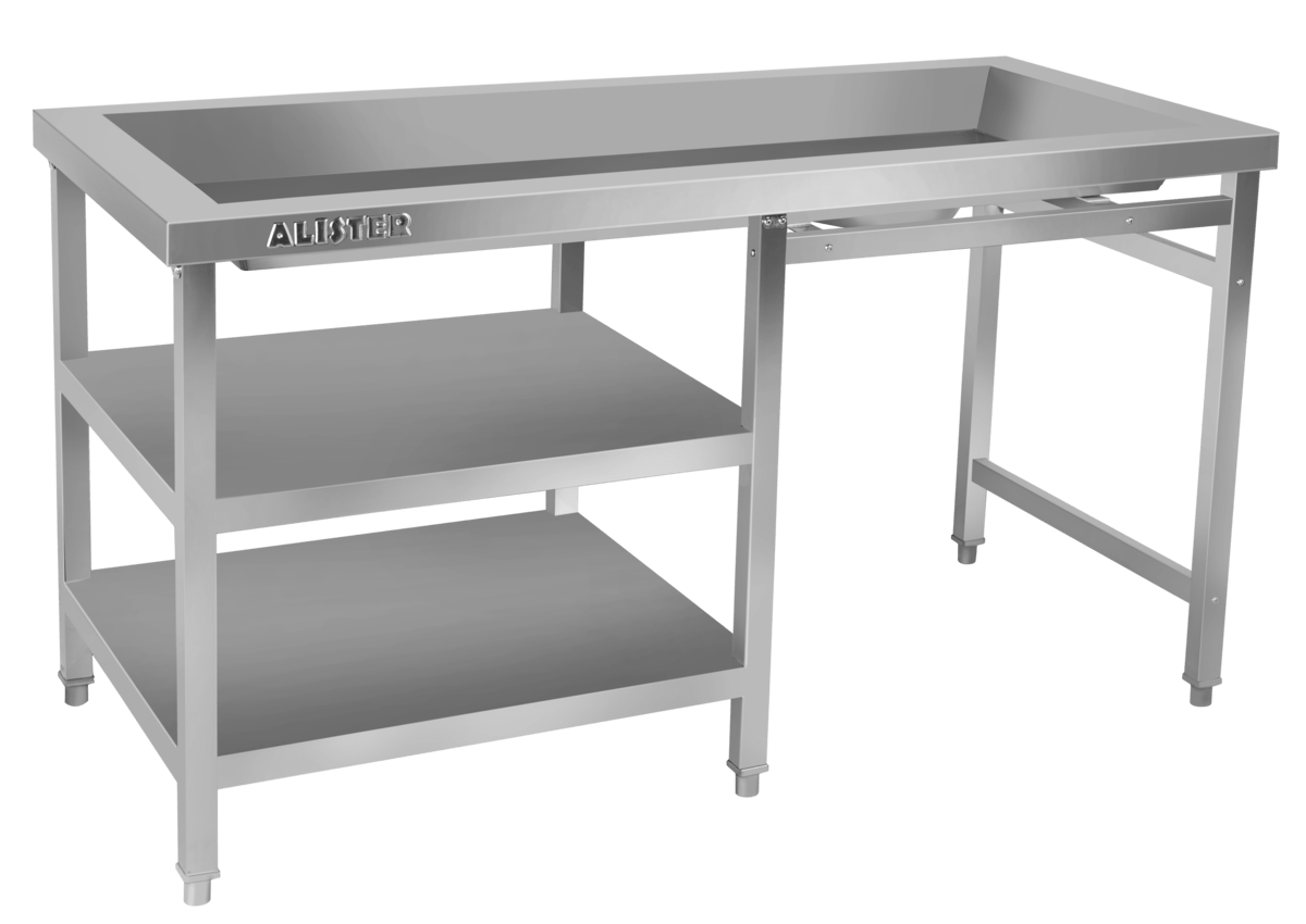 SS DEEP DISH LANDING TABLE 5x2.5FT Restaurant.Store