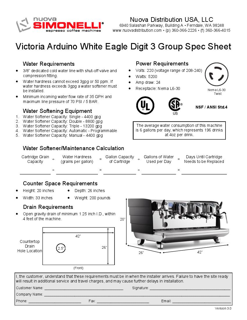 Victoria Arduino EAGLEONEVOL 2GR T3 Automatic Volumetric Espresso