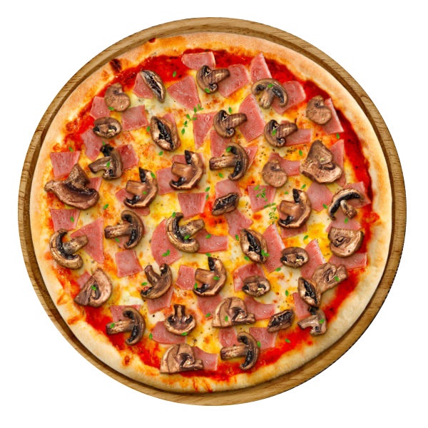 Pizza ProsciuttoFunghi Charlie Restaurant