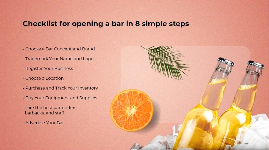 Checklist for opening a bar in 8 simple steps