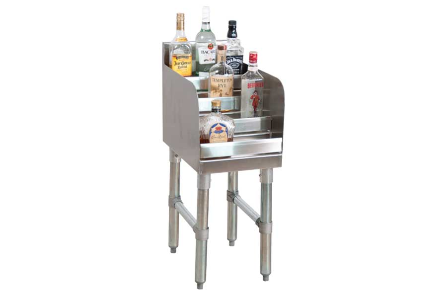 Stainless Steel 4 Step Liquor Display 18″ x 21″ RestGro Restaurant
