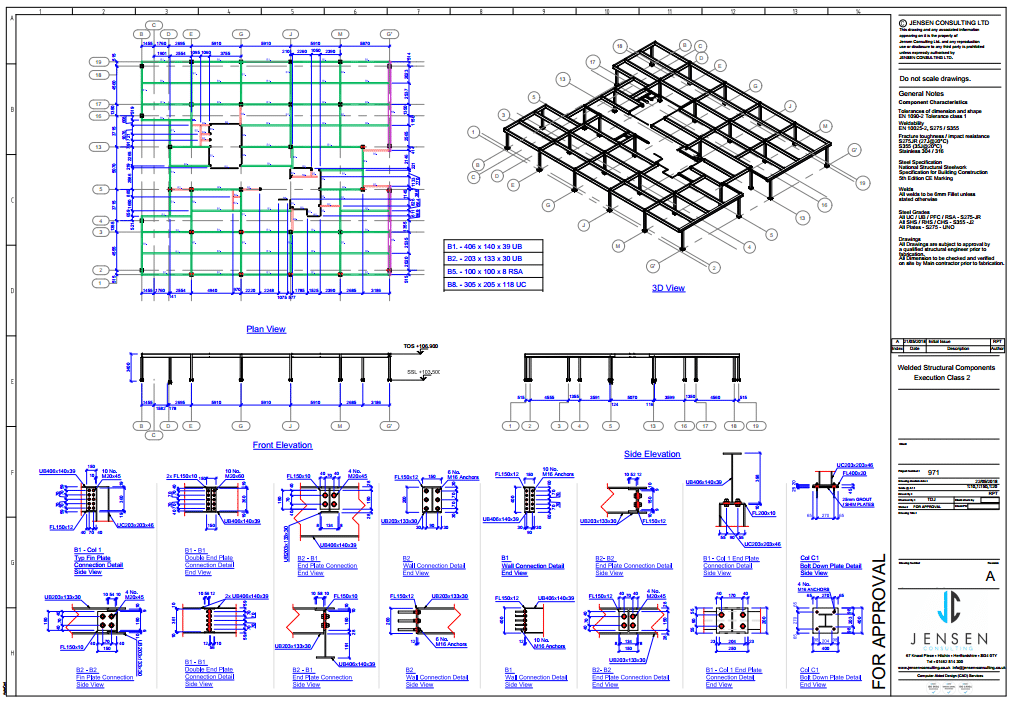 Steel Detailing standard Fabrication Drawing basics