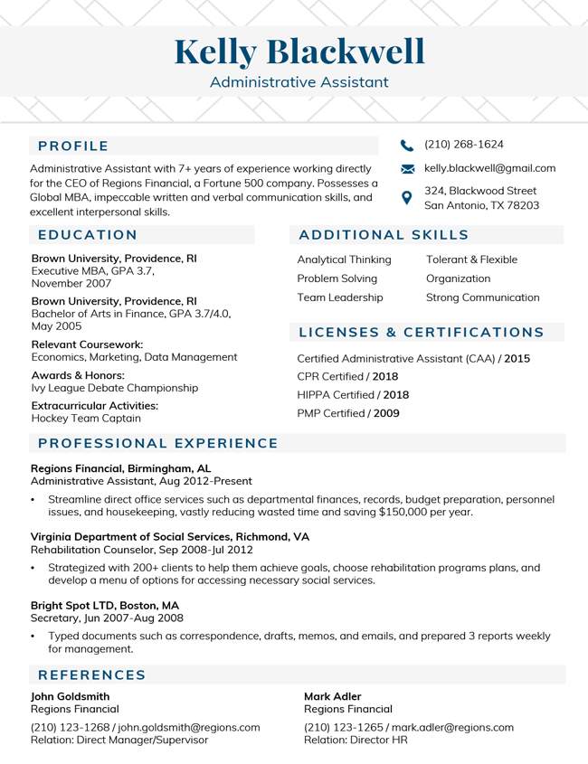 Professional Resume Templates [Free Microsoft Word Download] RC