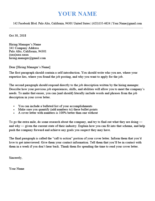 How To Make Resume Simple Cover Letter Templates Free Download