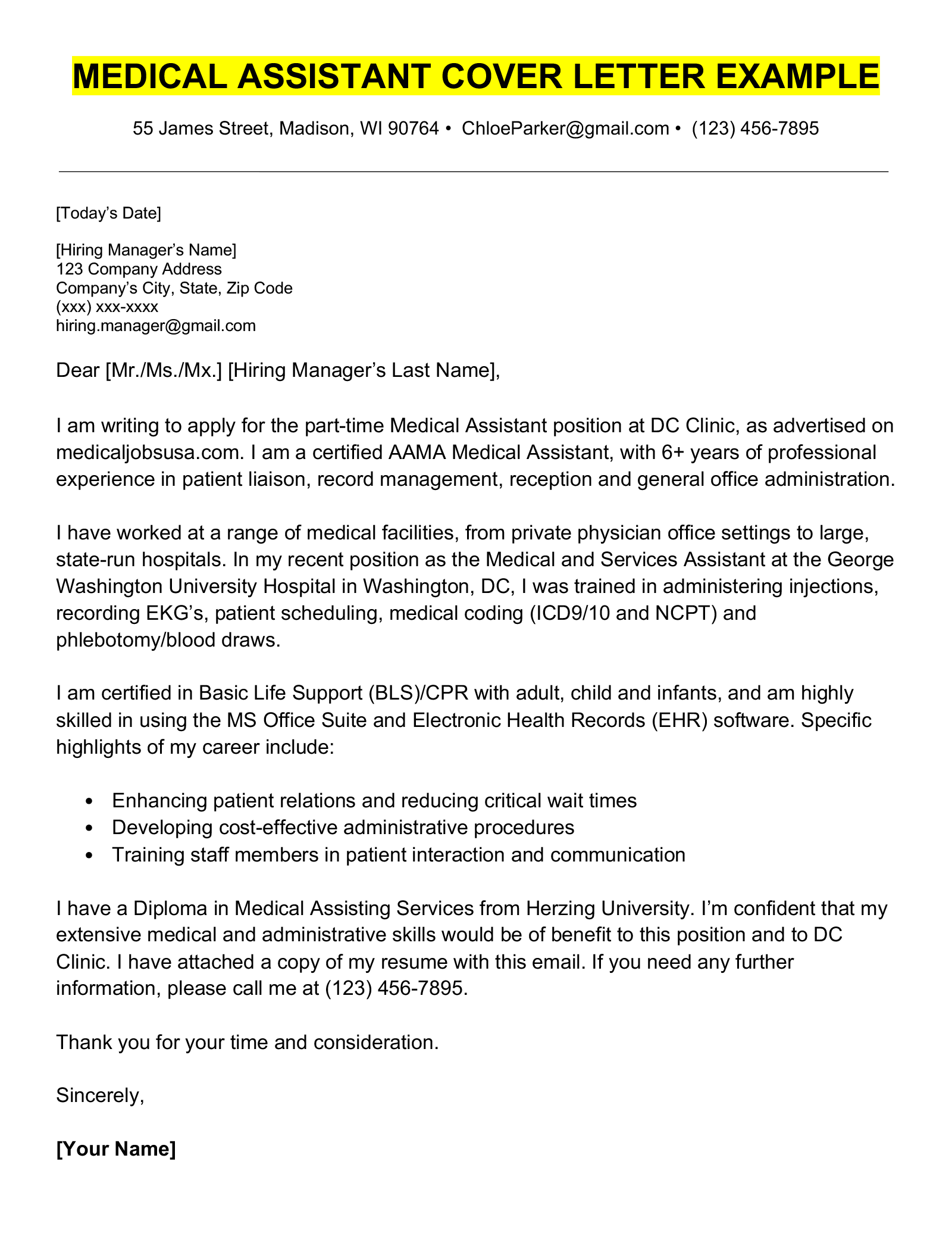 Sample Medical School Letter Of Recommendation Template