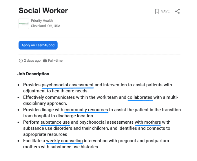 Social Work Resume Example & Writing Guide