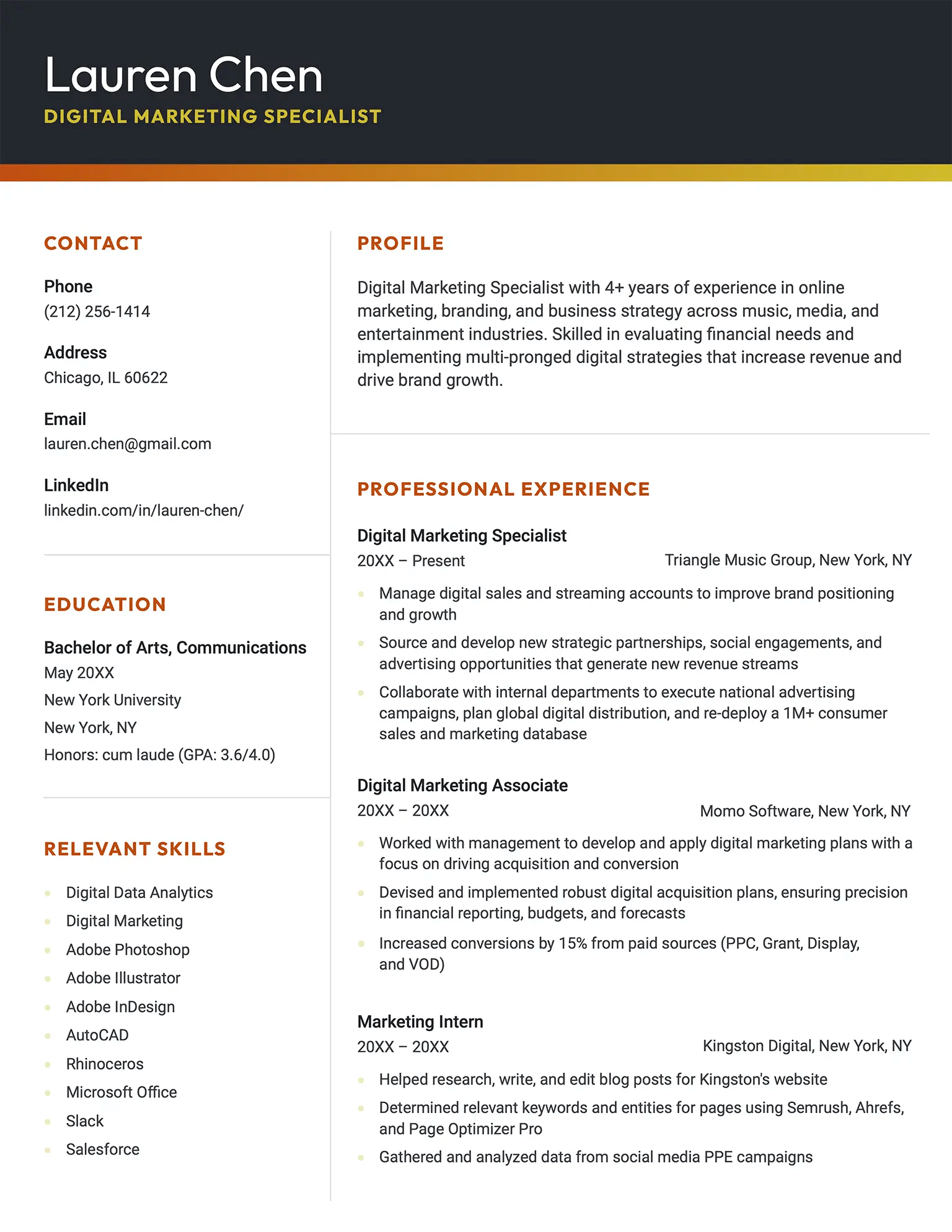 Attractive Resume Formats 40 Free Resume Templates For Microsoft Word