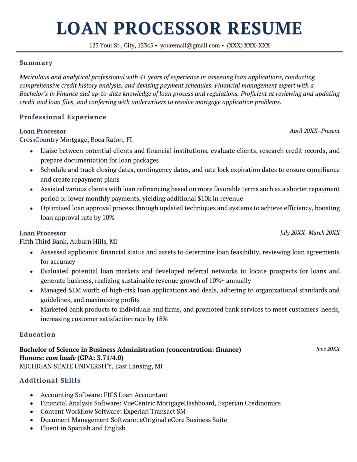 13 Banking Resume Examples, Template, & Writing Guide