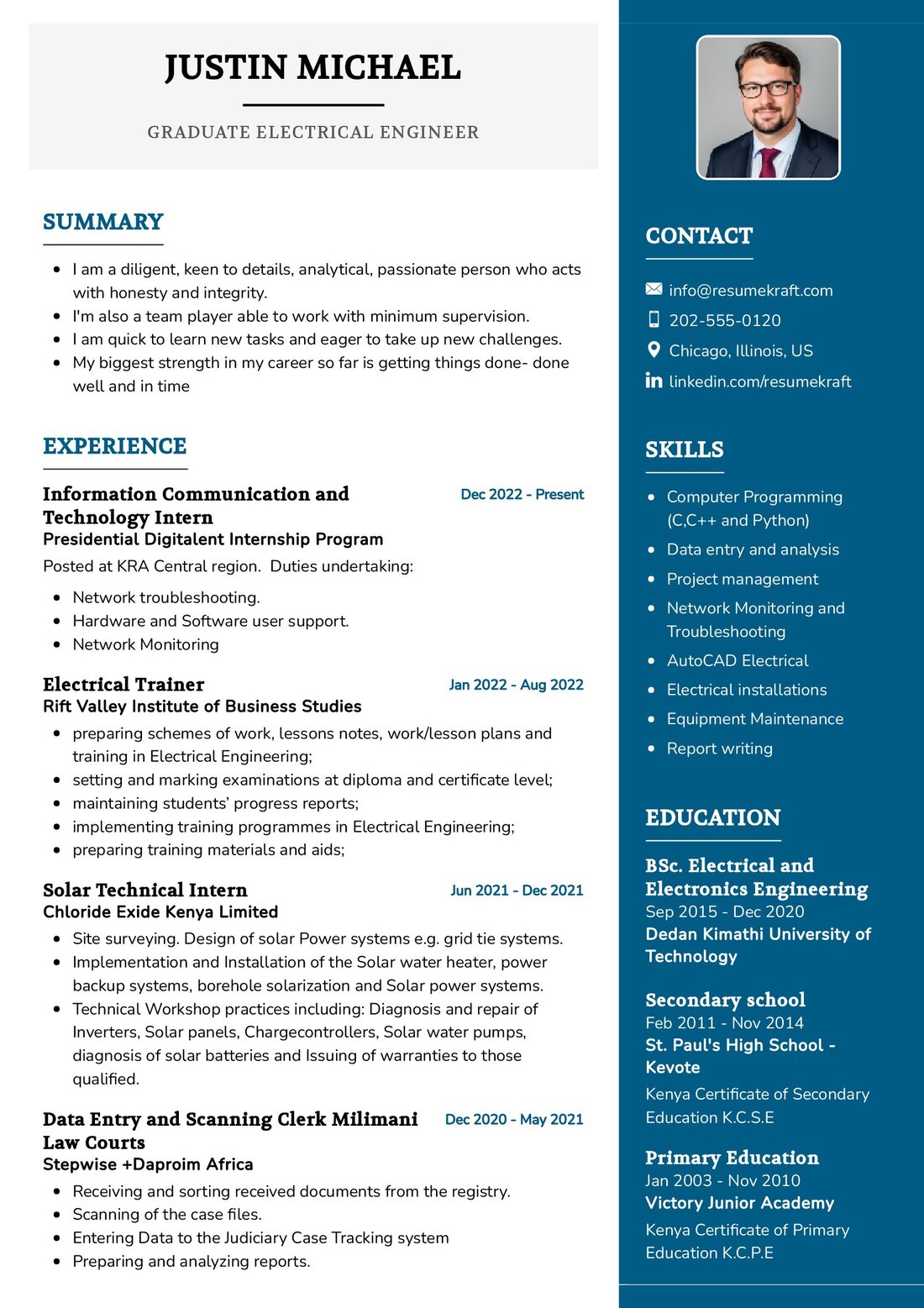 Graduate Electrical Engineer CV Sample in 2024 ResumeKraft