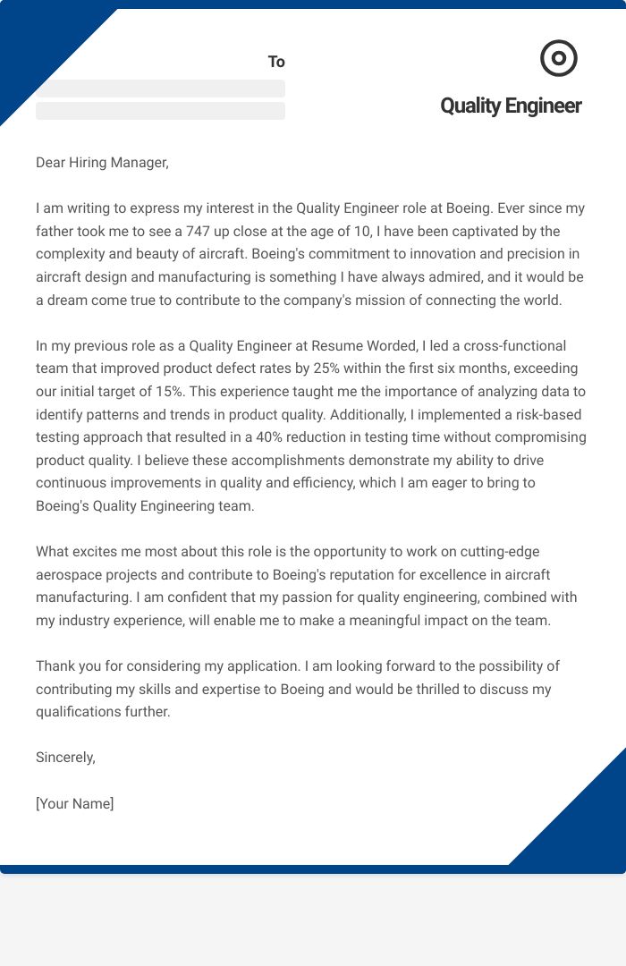 14 Quality Engineer Cover Letter Examples Plus Recruiter Insights (Updated for 2024)