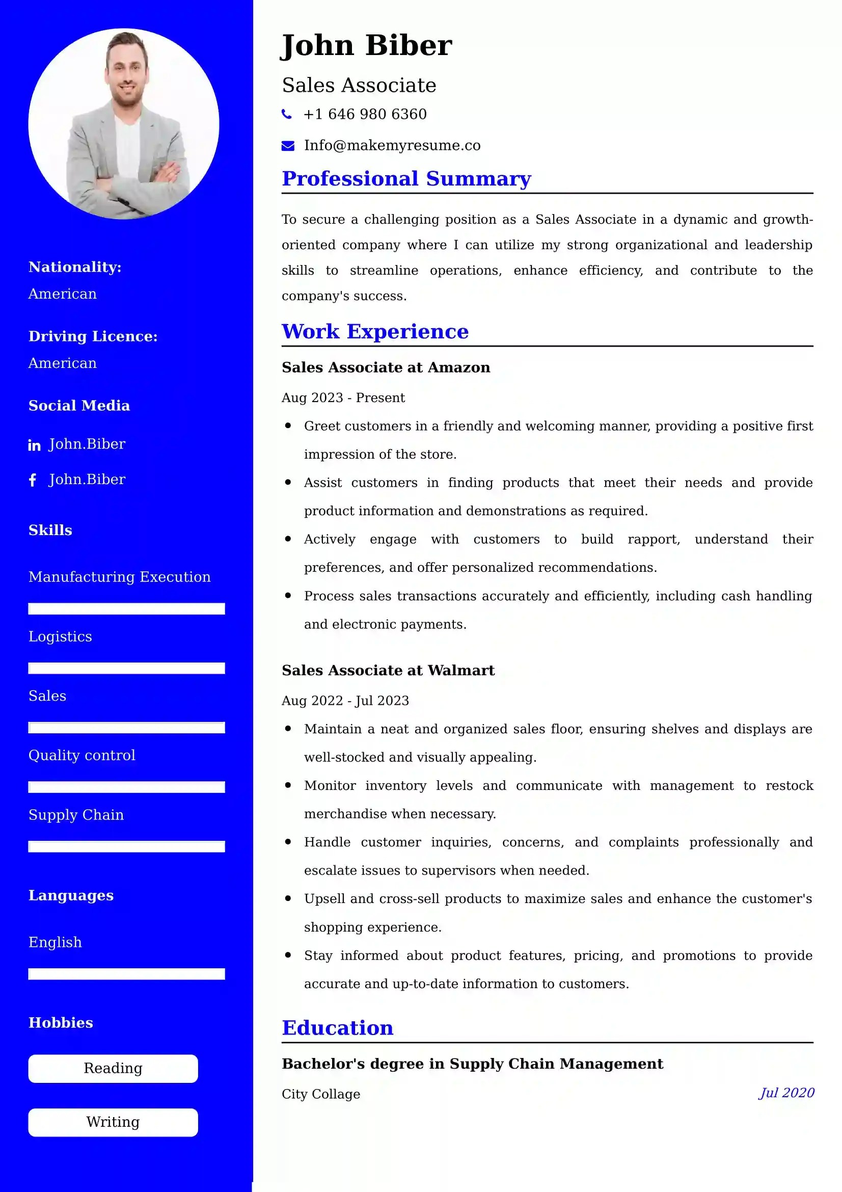 Sales Associate Resume Examples Qatar Tips and Guide