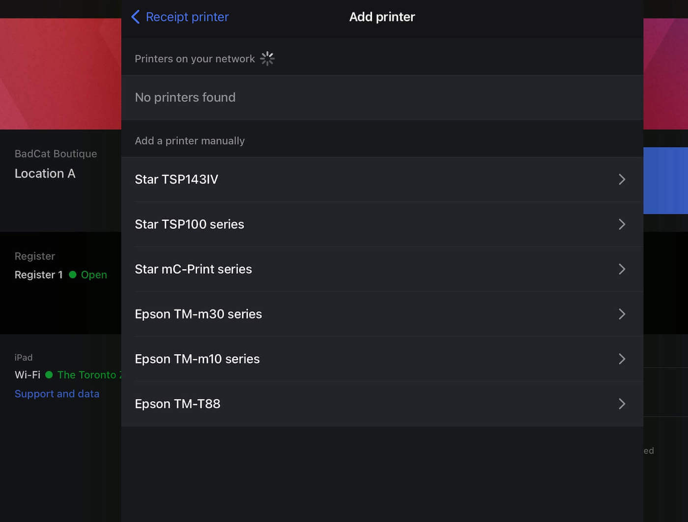 Setting up your receipt printer with Bluetooth connection Lightspeed
