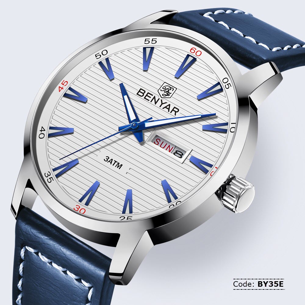 BY35E BENYAR 5145 Genuine Leather Quartz Watch for Men RetailBD