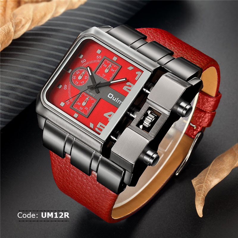 Oulm 3364 Large Dial Military Style Watch in Bangladesh at Best Price