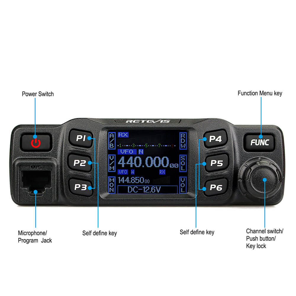 Retevis RT95 [A9129D] Dual Band EU2 PMR Mobile Radio EUVersion