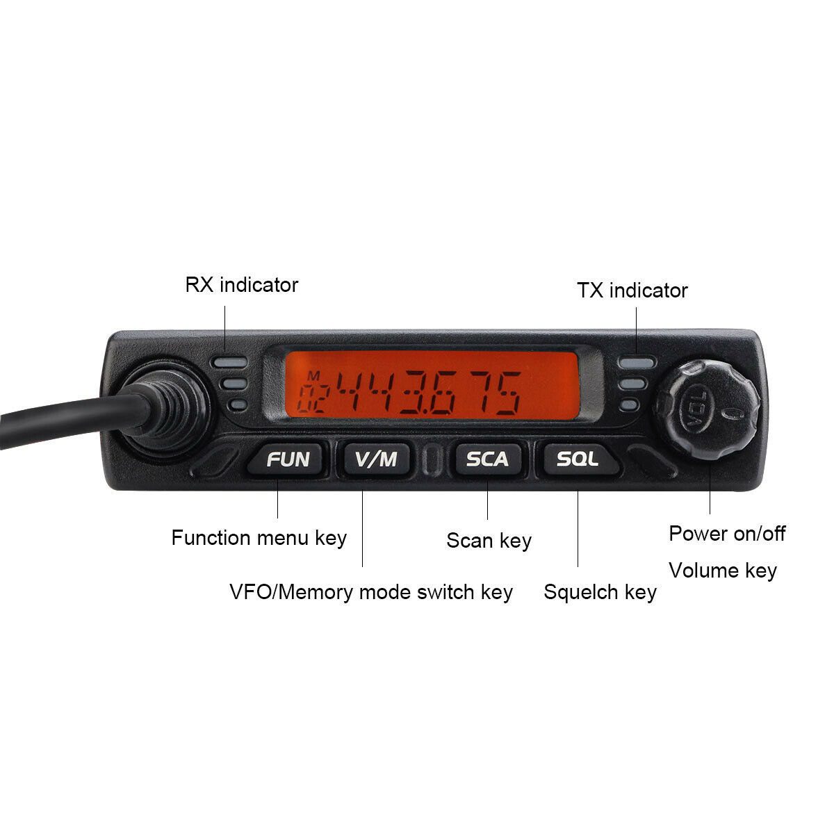 Retevis RT98 VHF Mini Mobilgerät HamRadio Funkgerät mit 15 Watt