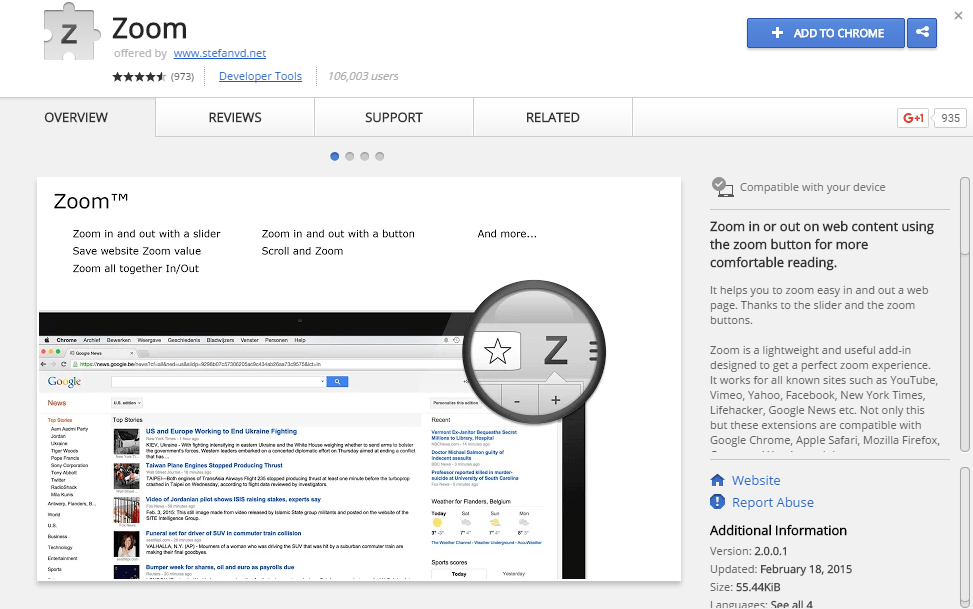 Zoom Toolbar Browser Extension RETI.us