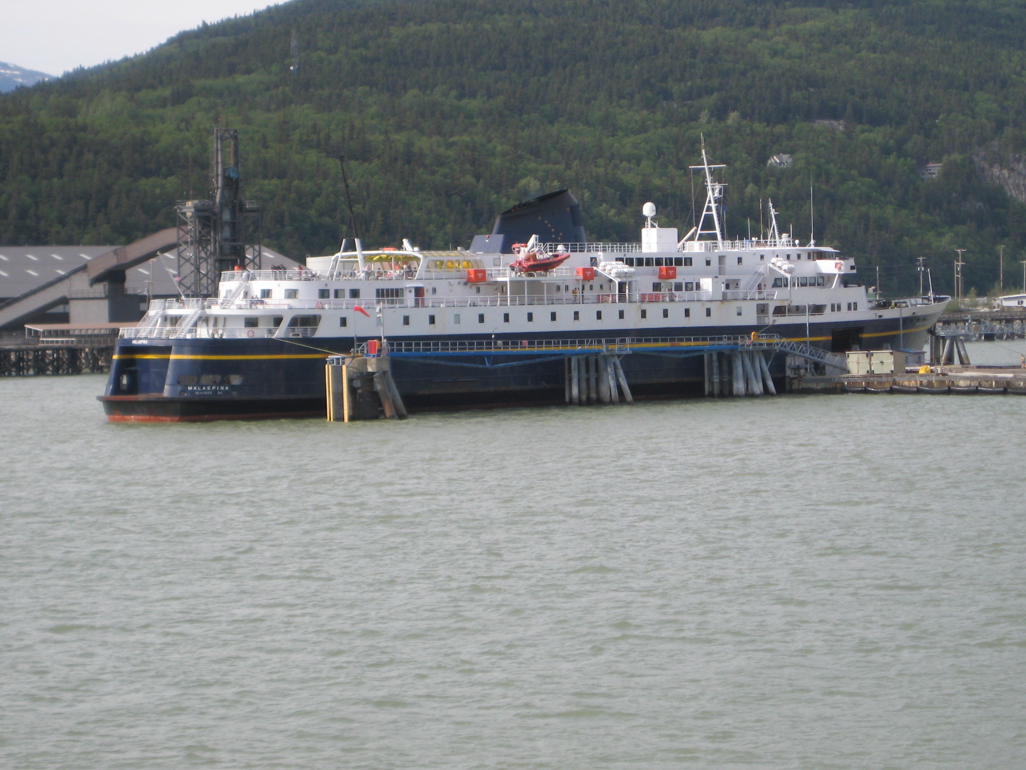 Alaska State Ferry Malaspina at dock in Skagway