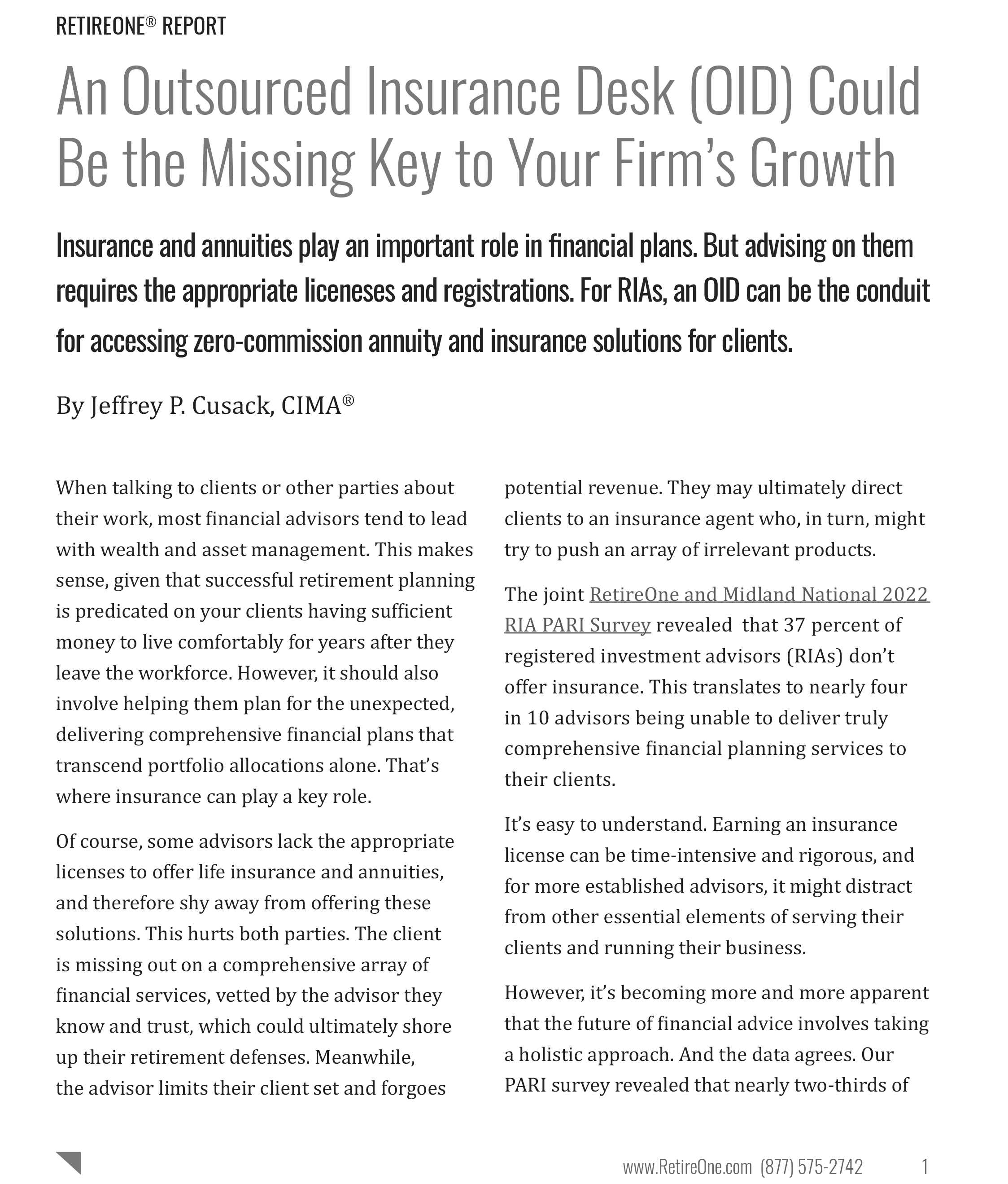 An Outsourced Insurance Desk (OID) Could Be the Missing Key to Your