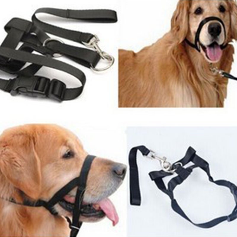 Harness Adjustable Muzzle Dog Halter Leader Belt No Pull