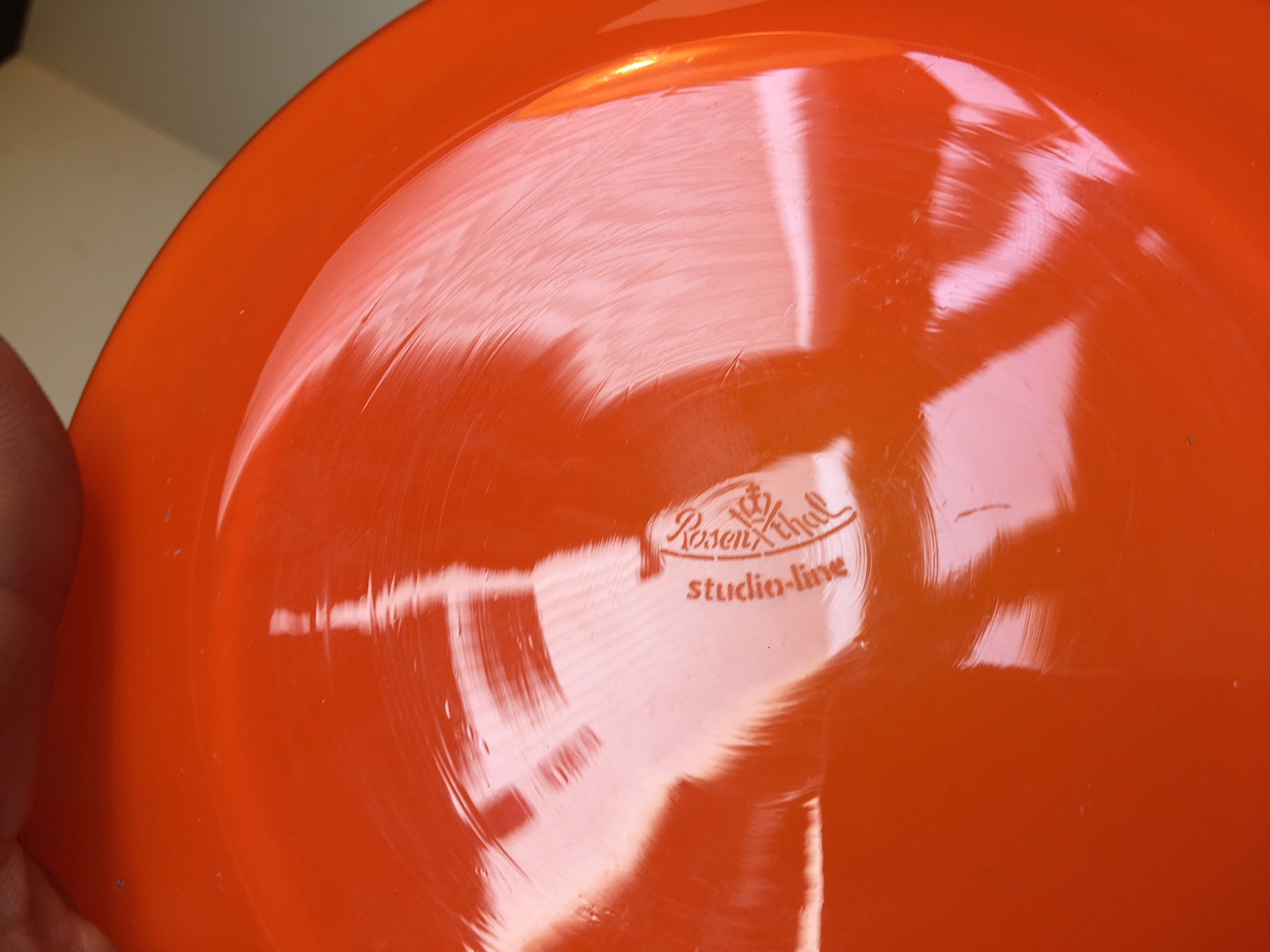 Orange retro vase Rosenthal StudioLine retrodesign.dk