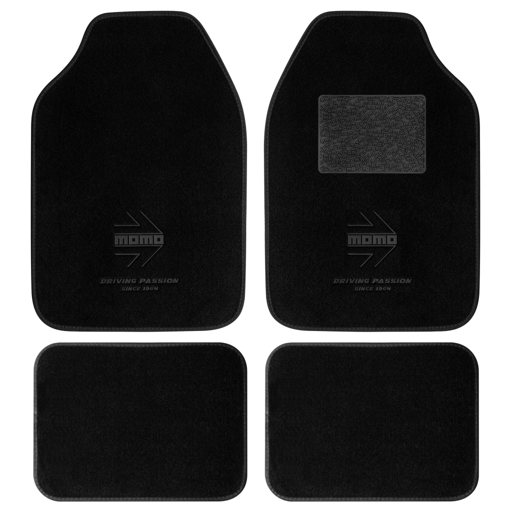 MOMO Black Floor Mats (Set of 4) Retro Autotek