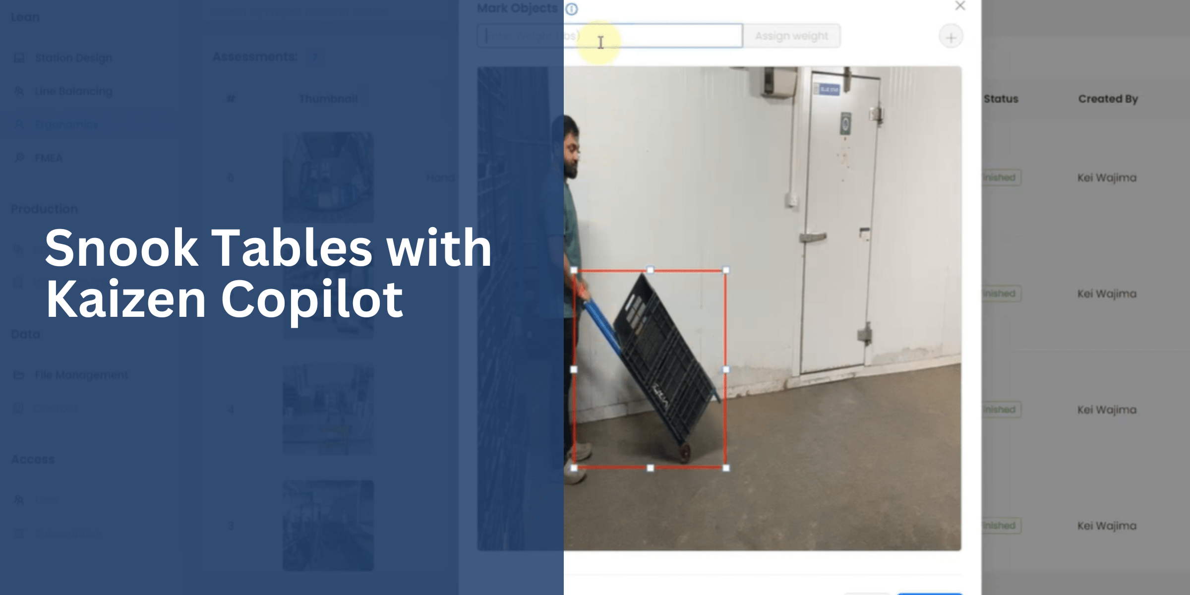 Snook Tables with Kaizen Copilot Retrocausal