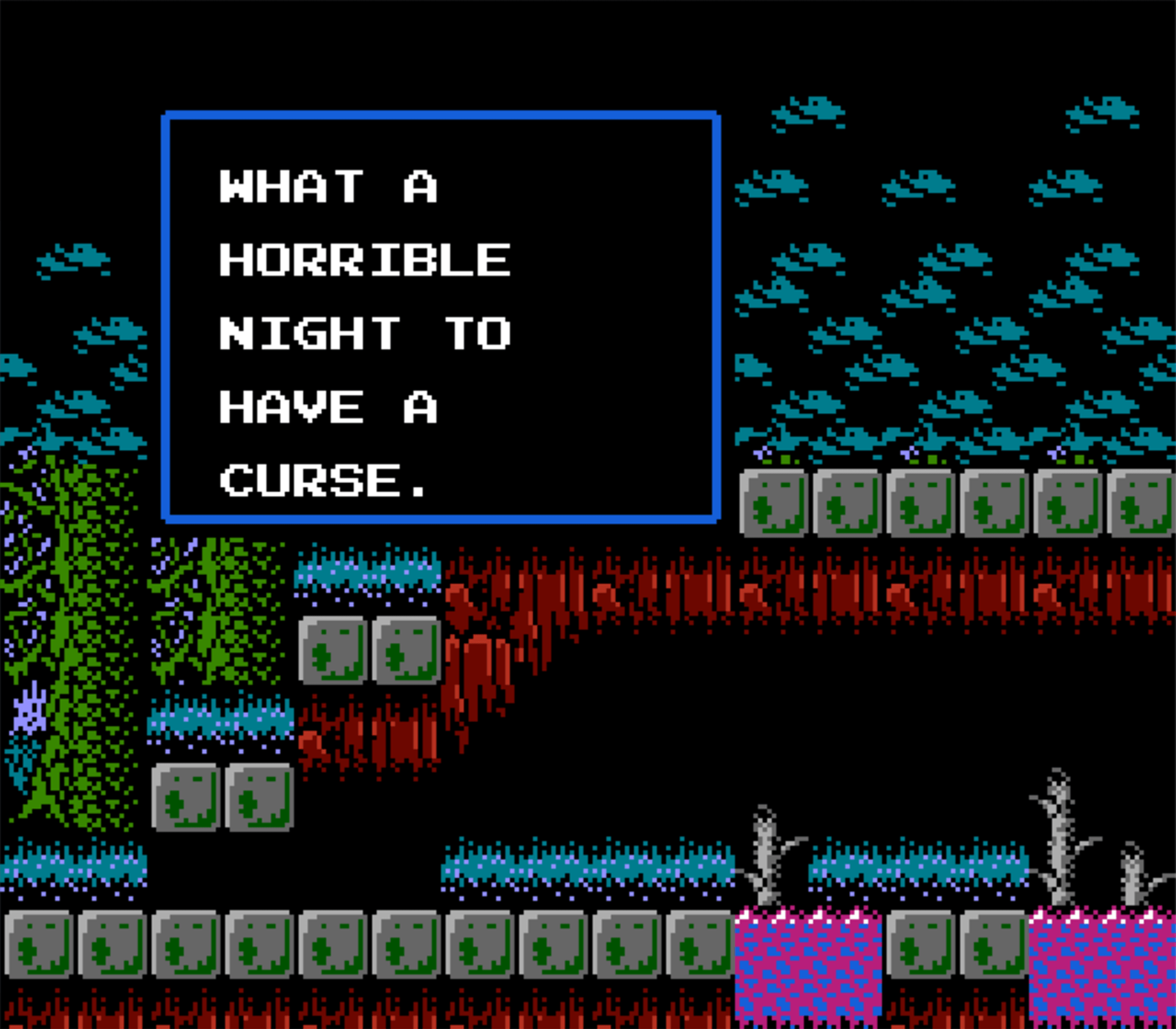 Classic NES Review Castlevania II Simon's Quest Retro Cemetery